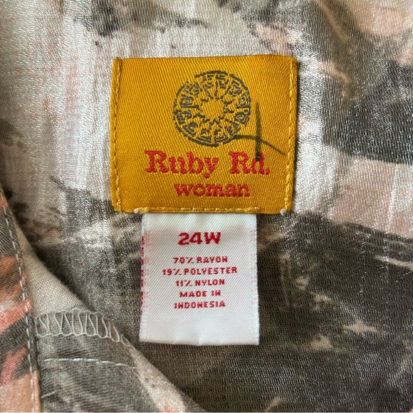 Ruby Rd Button Up Lightweight Shacket 24W Shirt - Picture 5 of 5